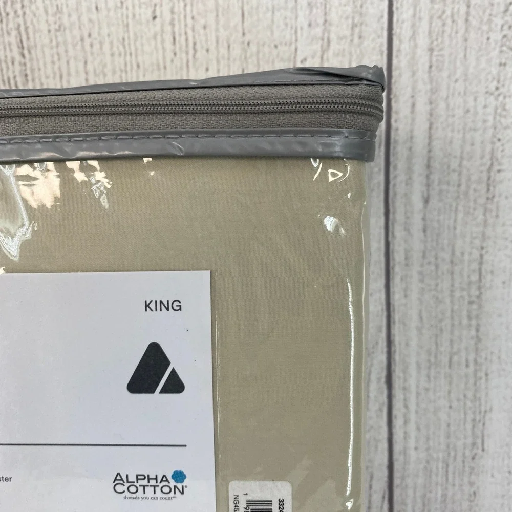 Liz Claiborne Sheet Set King Classic Stone Beige 575TC Ultra Fit Performance